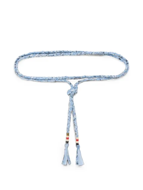 Alanui bead-embellished bandana-print belt