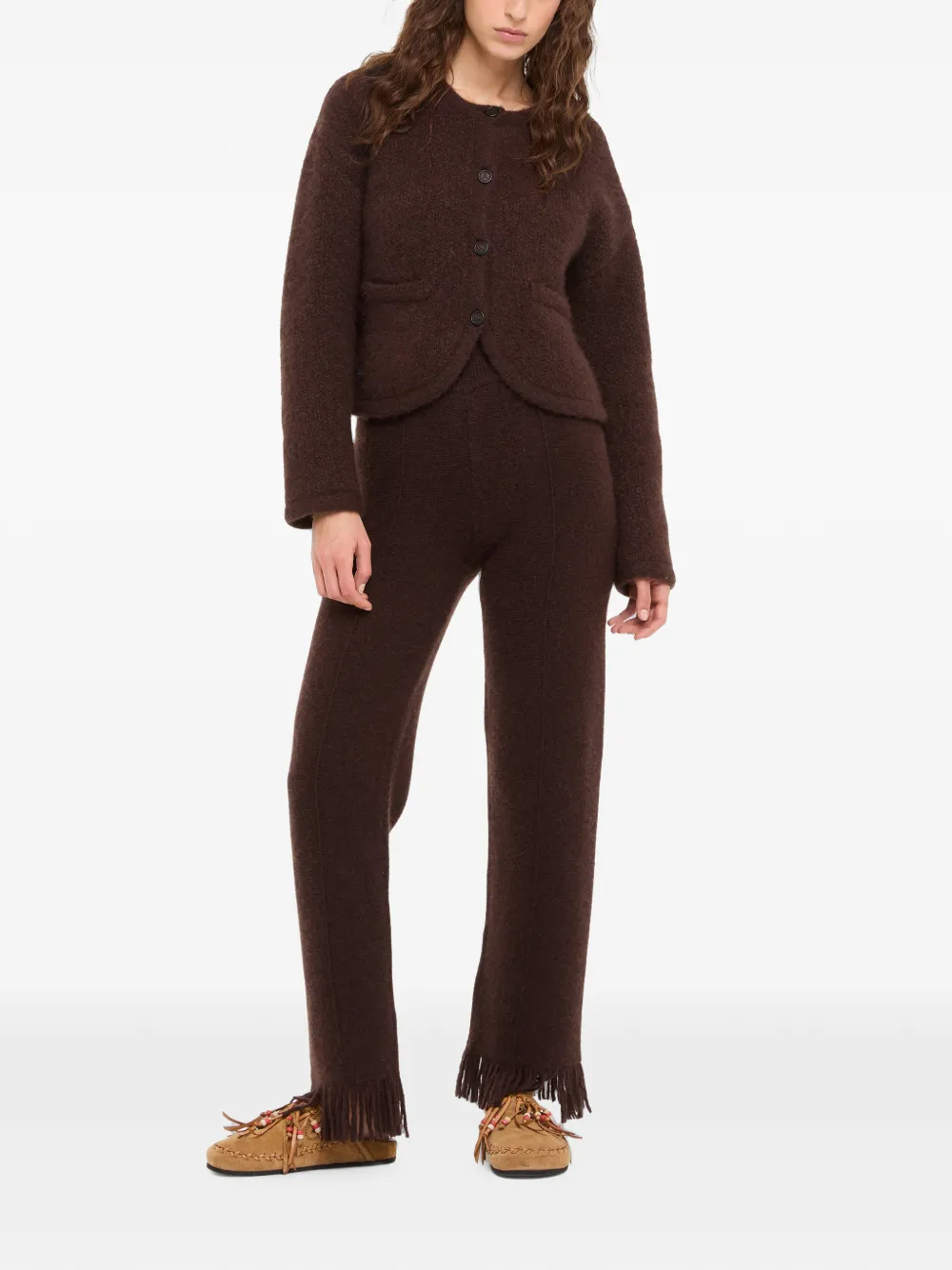 Alanui Broek met franje afwerking Bruin