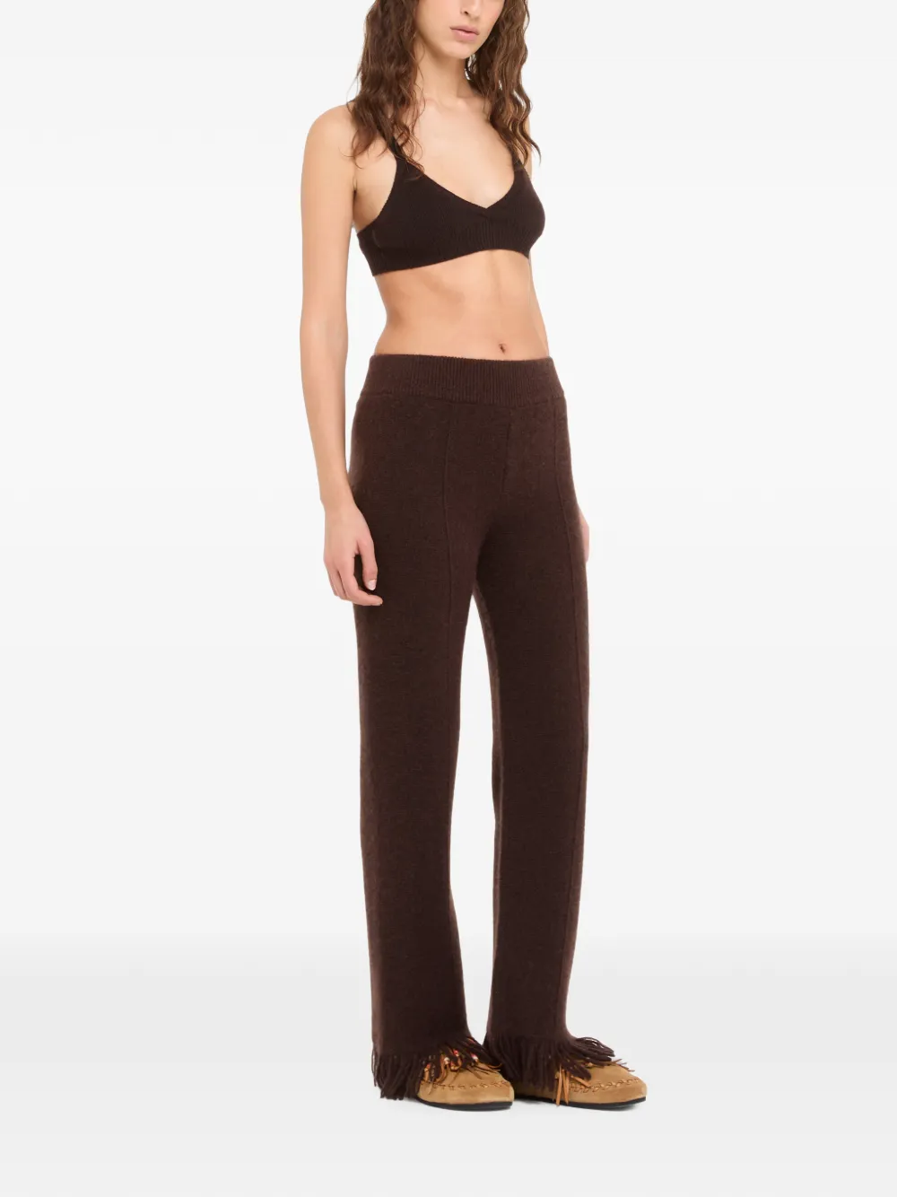 Alanui Broek met franje afwerking Bruin