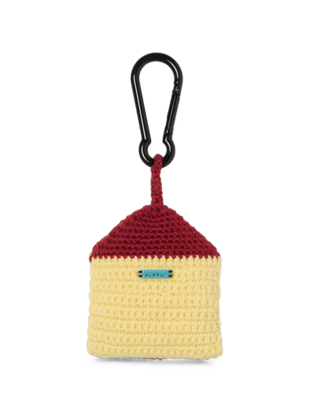 Alanui Casa Amigurumi gehaakte sleutelhanger Geel