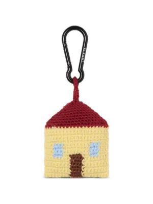 Jil Sander Woven Raffia Mushroom Charm | White | FARFETCH