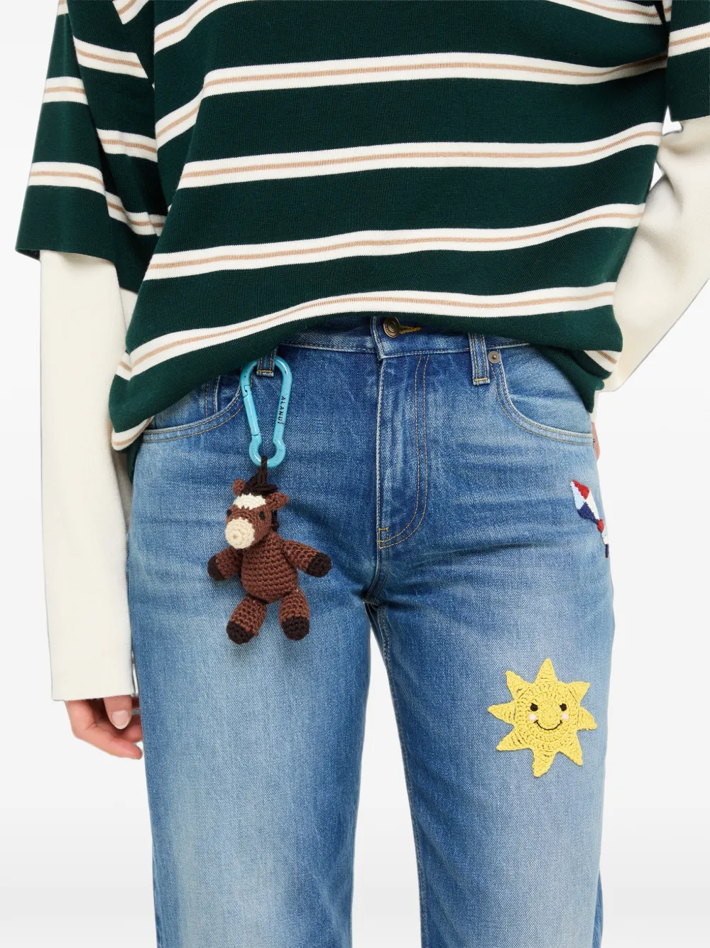 Alanui Horse Amigurumi gehaakte sleutelhanger Bruin