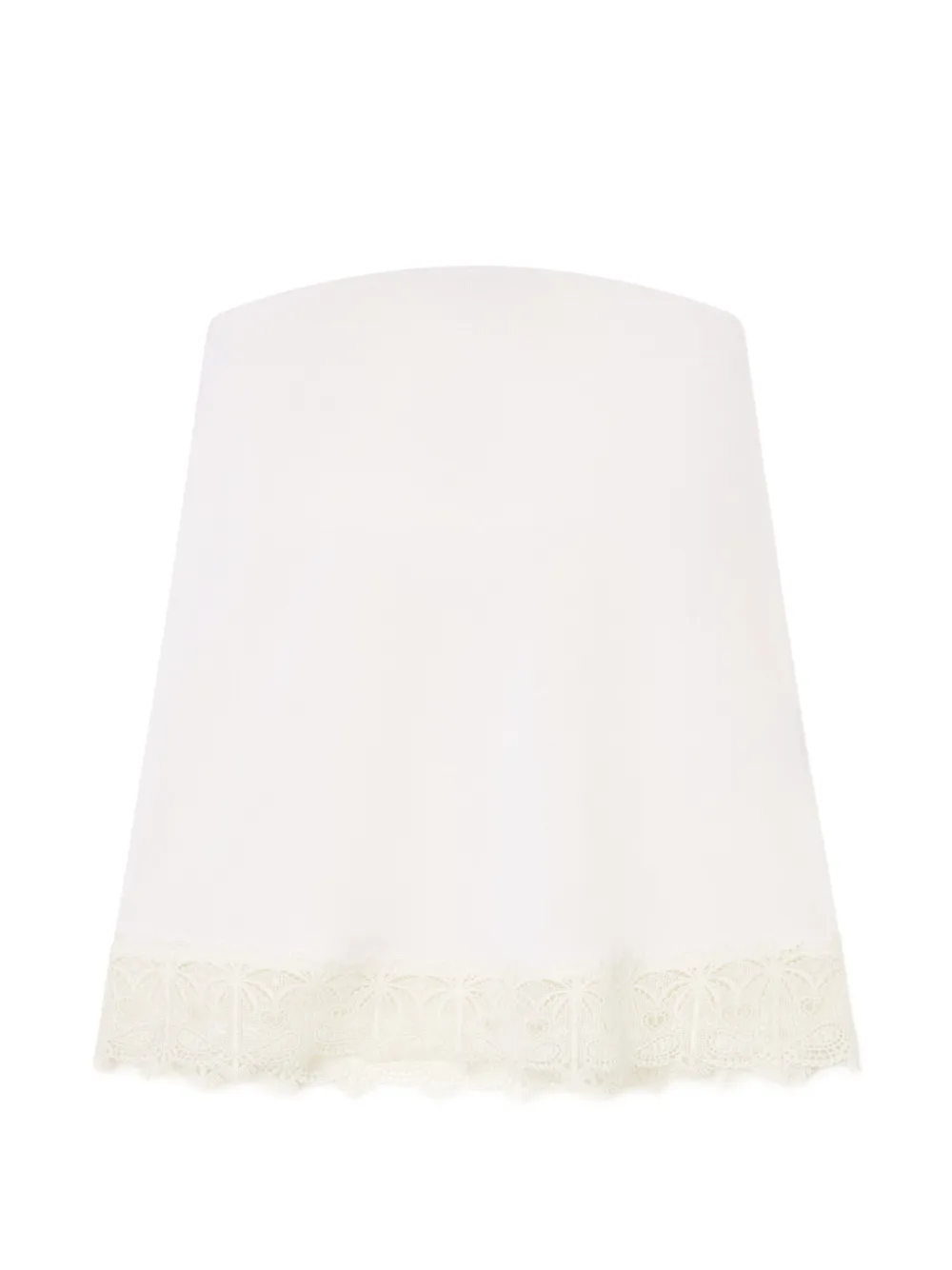 Alanui lace-trim strapless top - Toni neutri