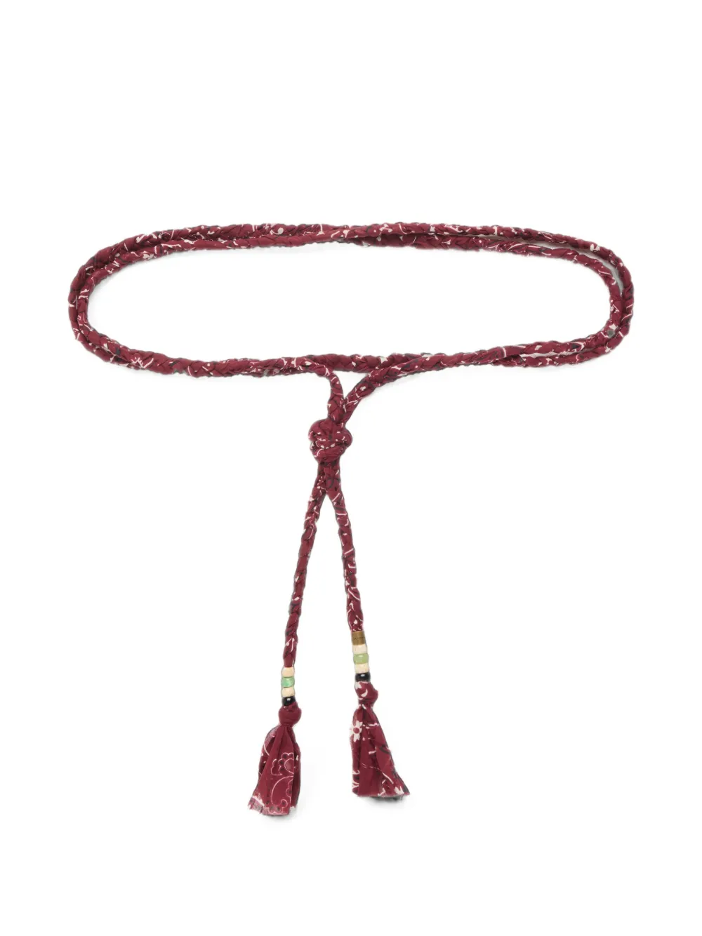 Alanui braided bandana belt - Rosso