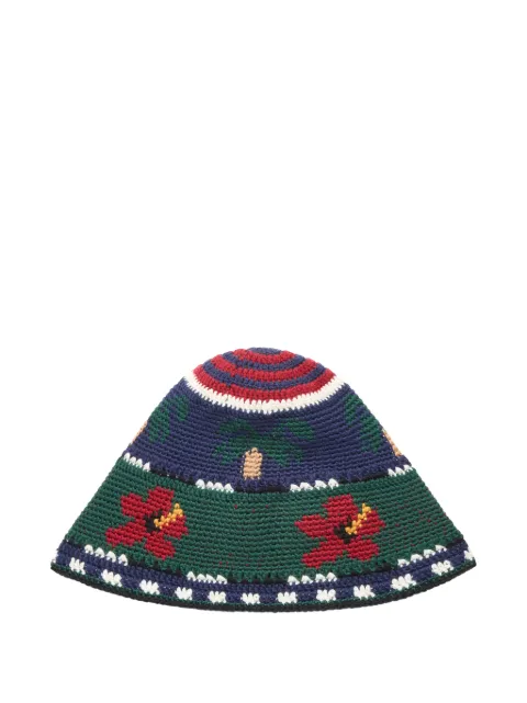 Alanui Hibiscus Bloom crochet-knit bucket hat