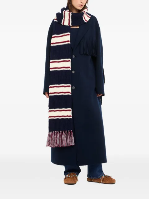 Alanui Rugby Club striped fringed scarf