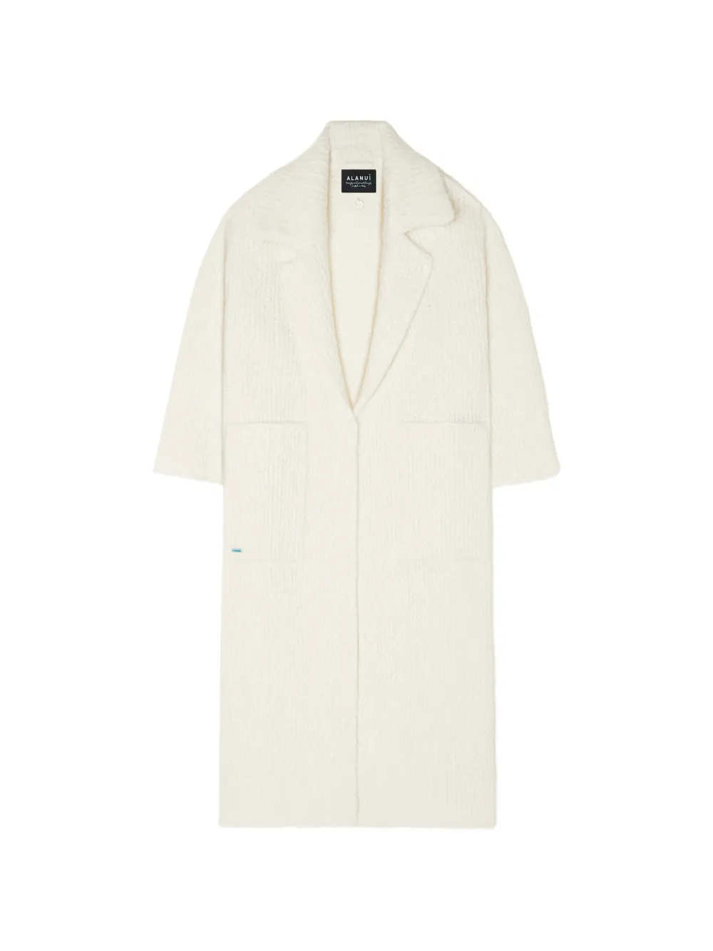 Alanui rib-knit belted coat - Nude