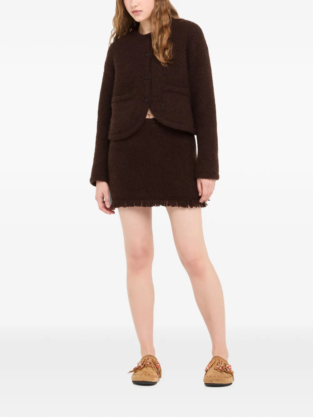 Alanui Finest vest met hoornknoop Bruin