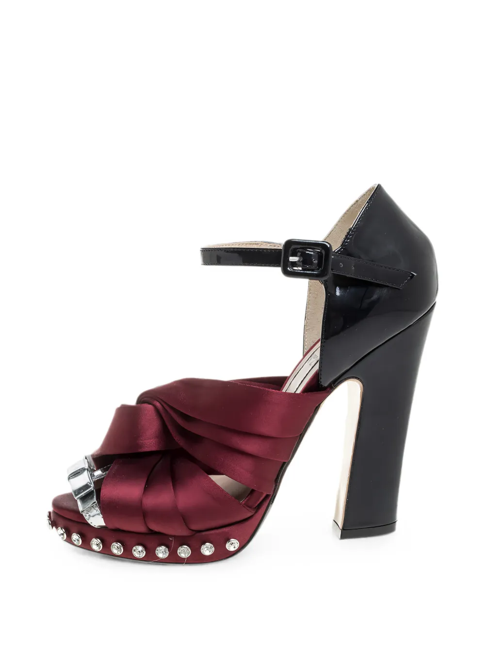 Nº21 crystal-embellished knotted sandals - Red