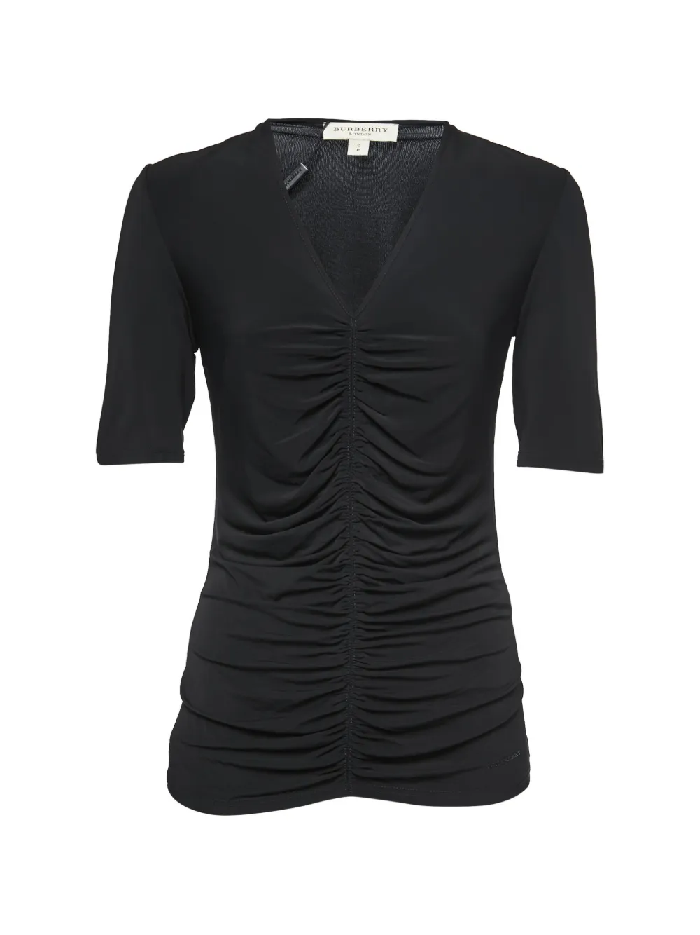Burberry Pre-Owned ruched jersey top - Schwarz