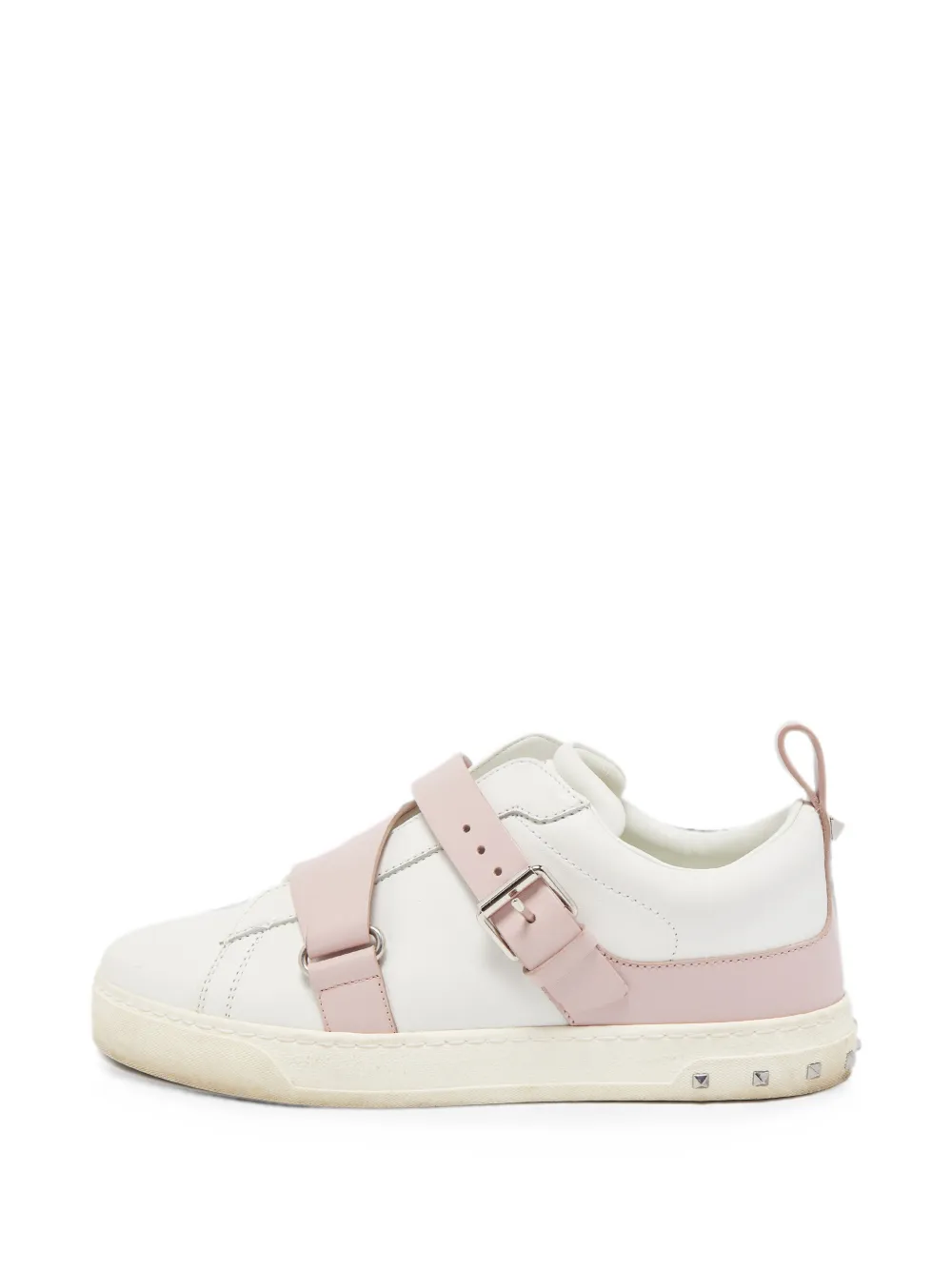 Valentino Garavani Pre-Owned Rockstud buckle sneakers - Weiß