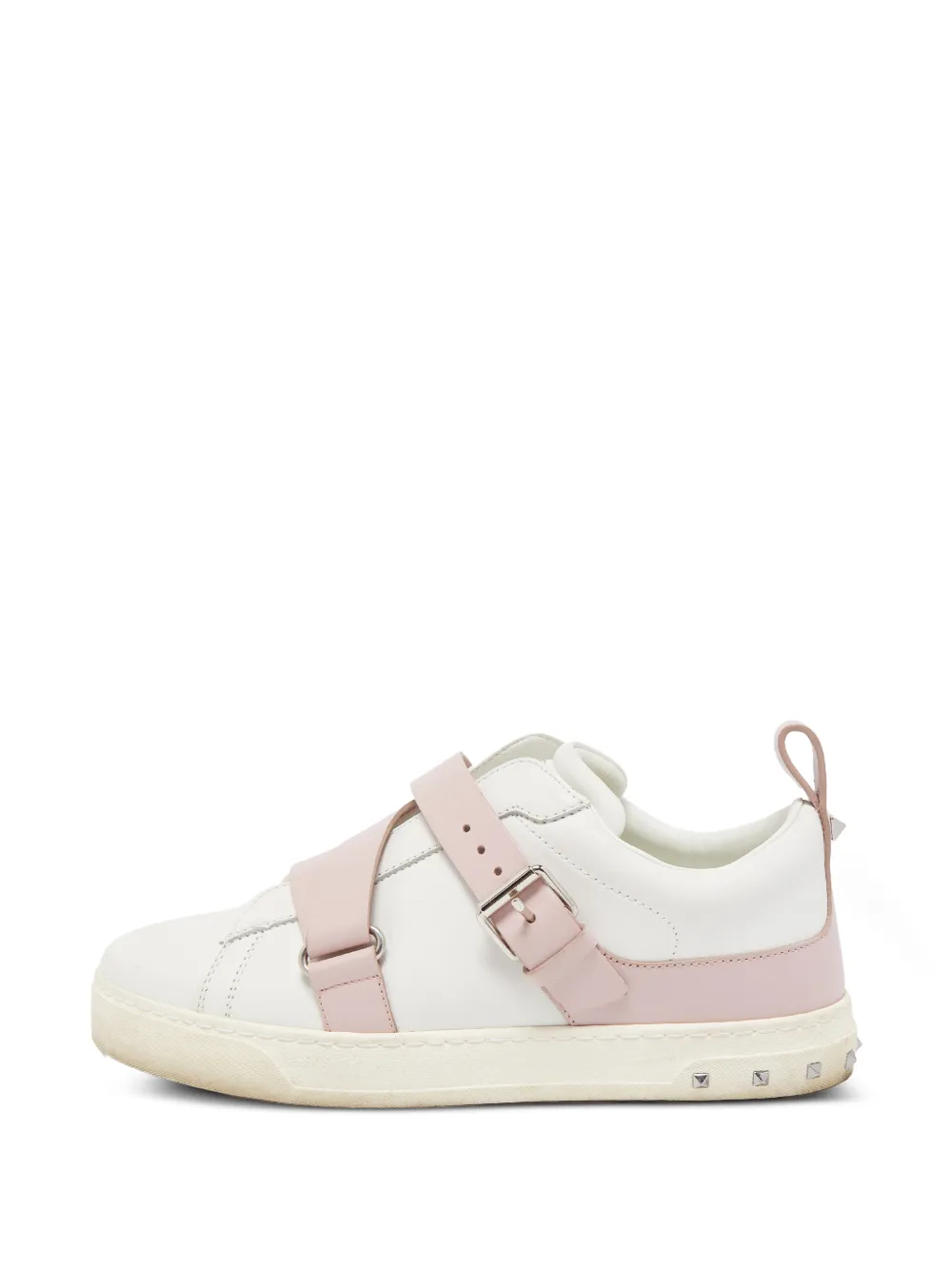 Valentino Garavani Pre-Owned Rockstud buckle sneakers - Bianco