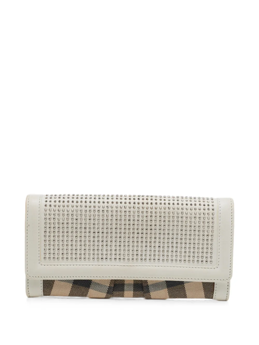 Burberry Pre-Owned House Check studded continental wallet - Toni neutri