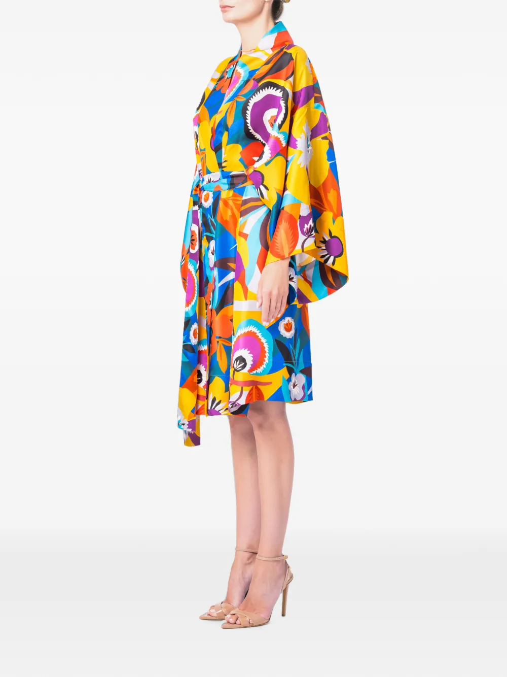 M.Marquise Arisa maxi-jurk met bloemenprint Geel