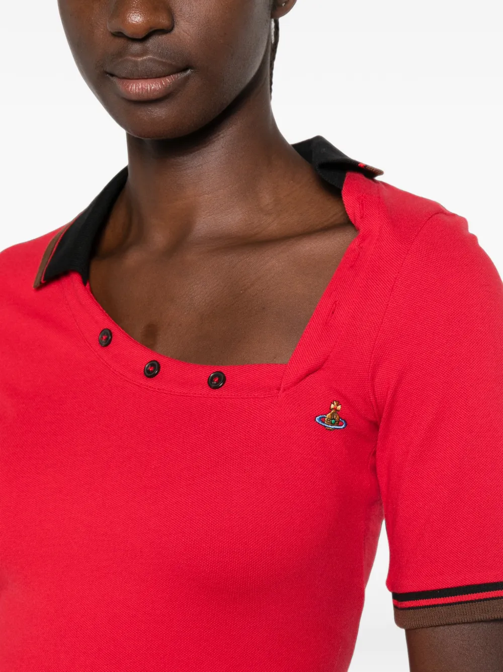 Vivienne Westwood Mini-jurk met asymmetrische hals Rood