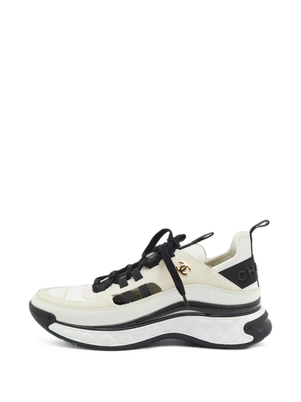 CHANEL Pre-Owned CC chunky sneakers - Nude