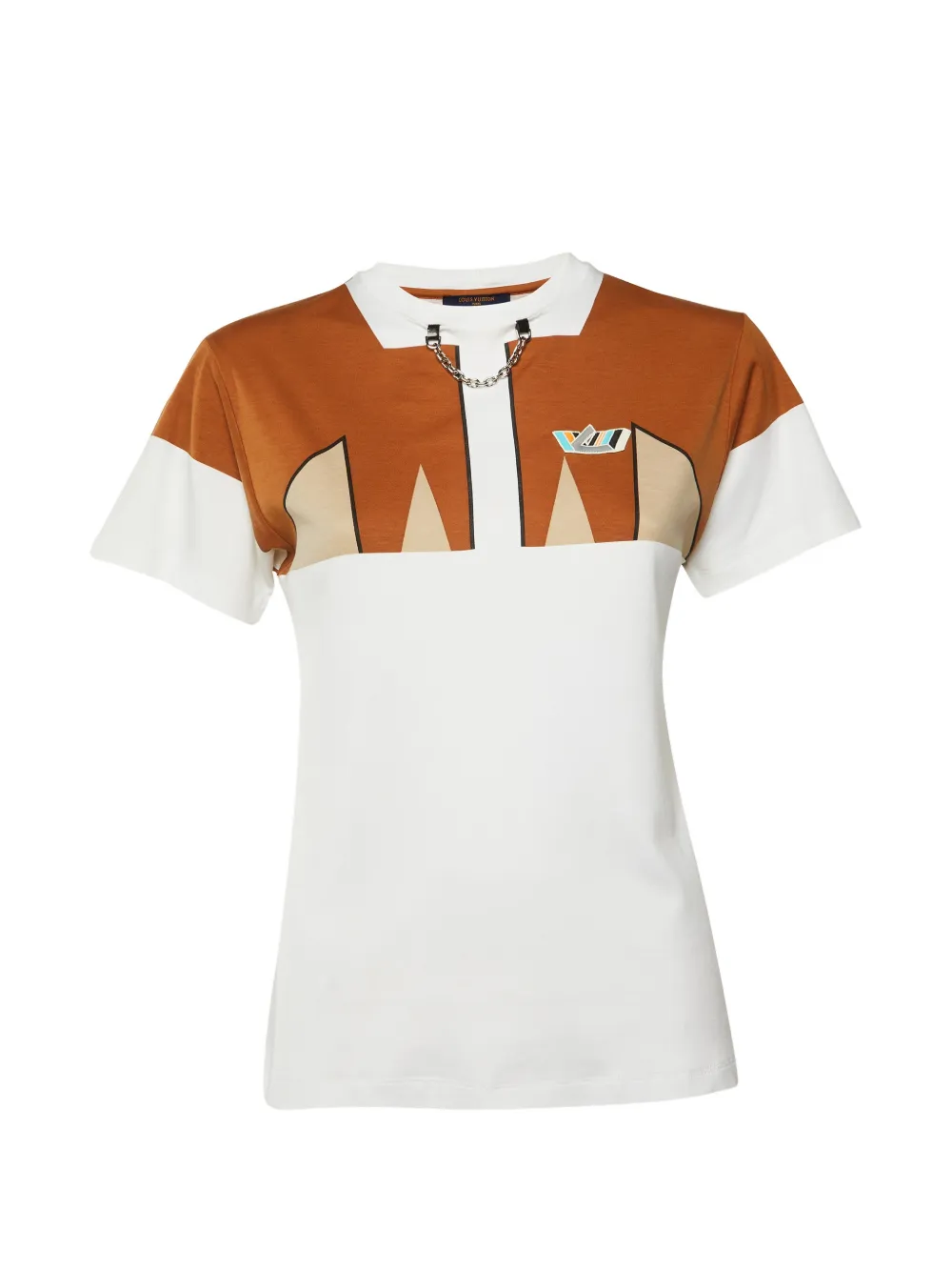Louis Vuitton Pre-Owned T-shirt con design color-block - Bianco