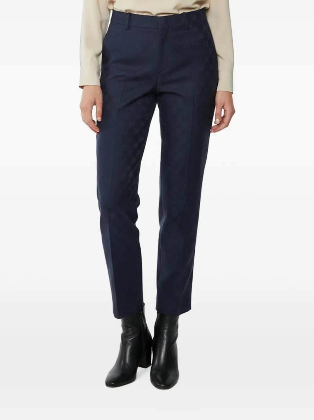 Gucci Pre-Owned GG jacquard trousers - Blu