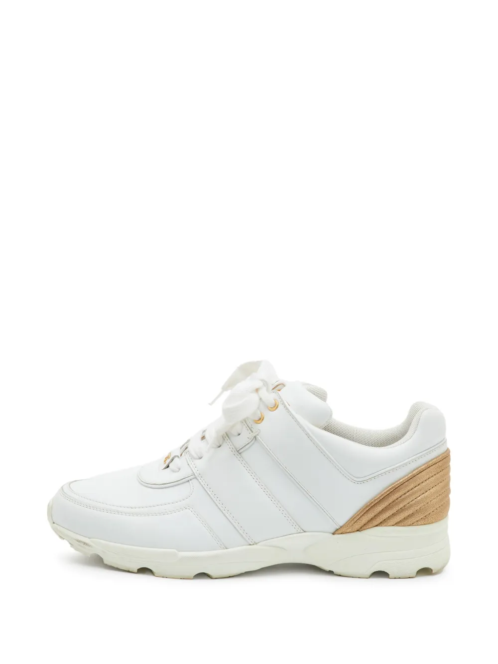 CHANEL Pre-Owned CC detailing sneakers - Bianco