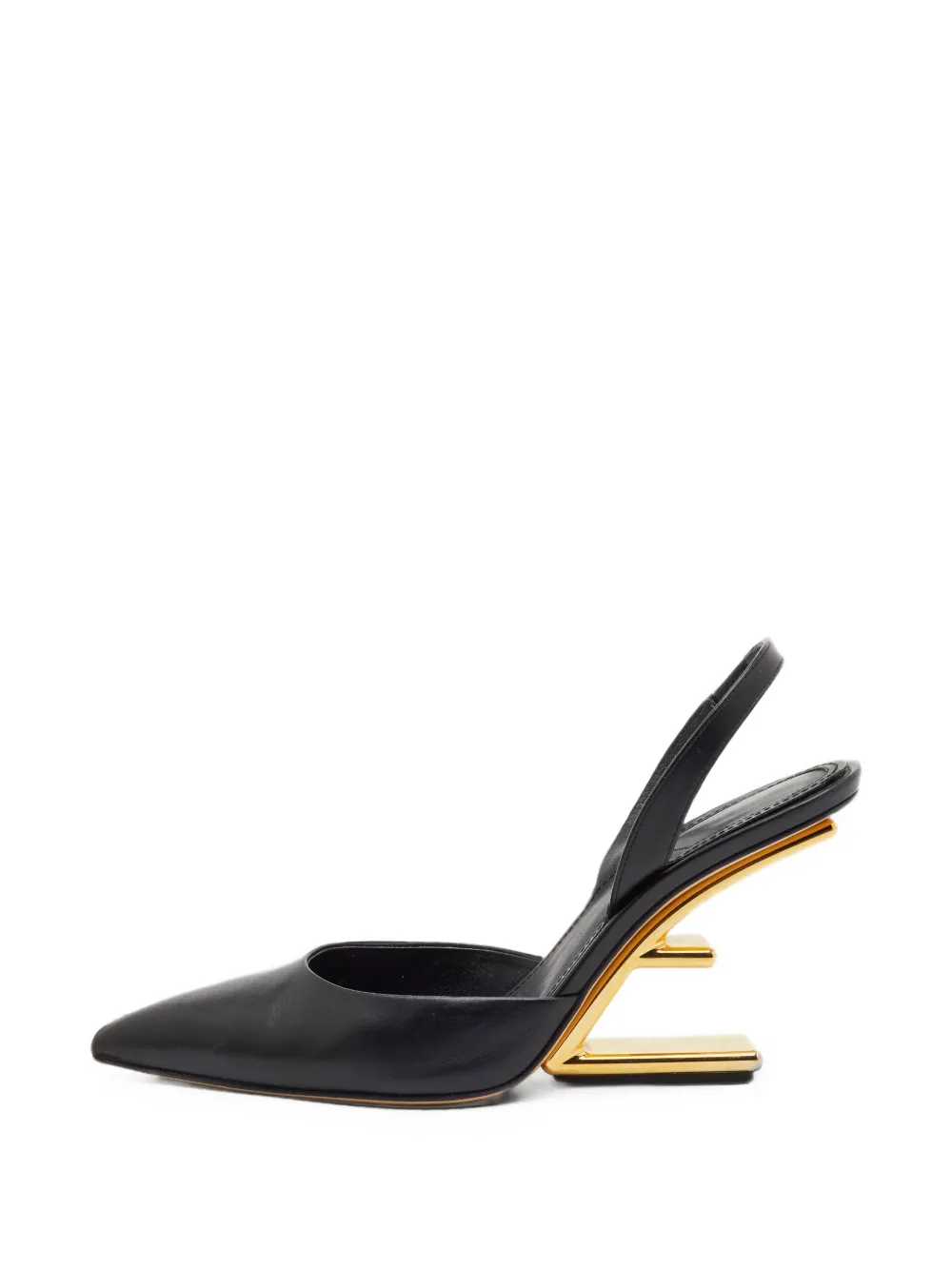 Fendi Pre-Owned Fendi First pointed-toe slingback pumps - Nero