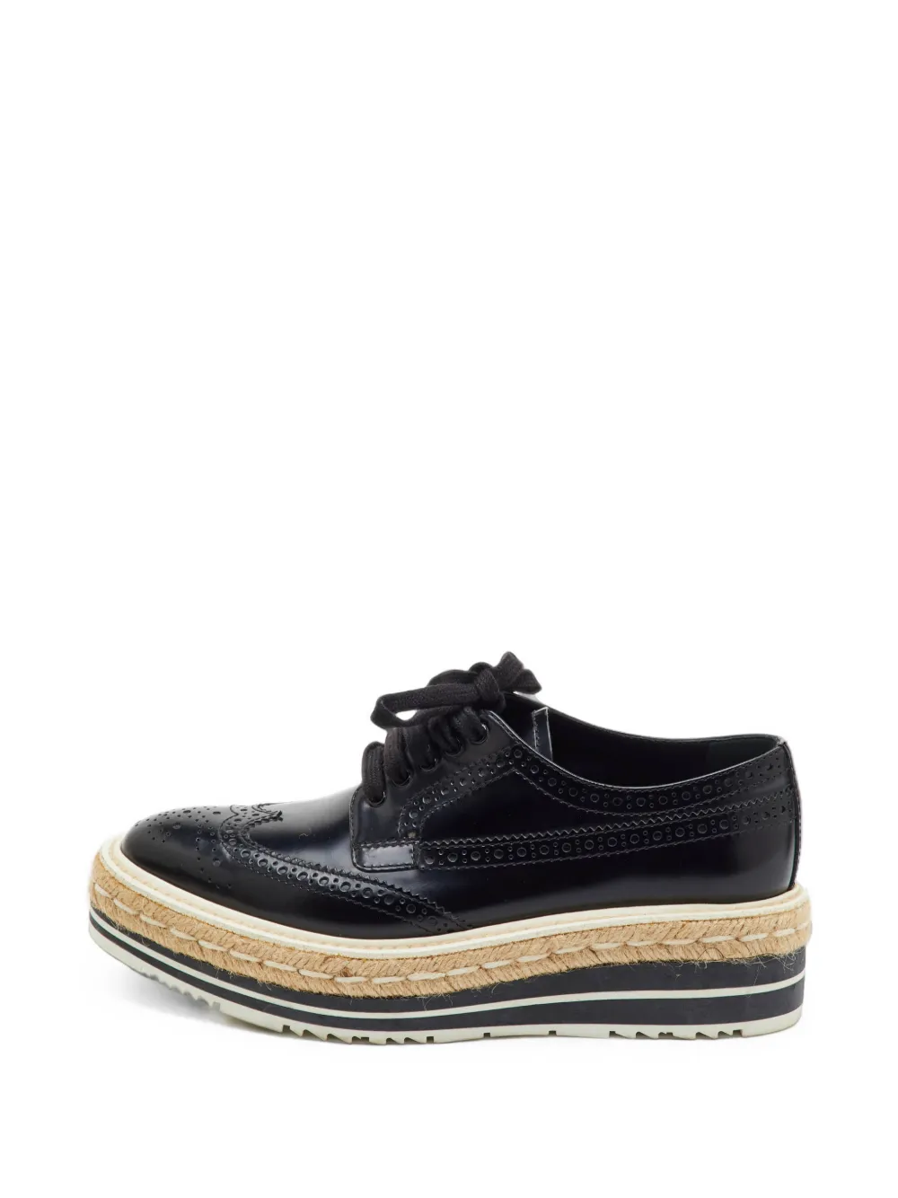 Prada Pre-Owned Derby con zeppa - Nero