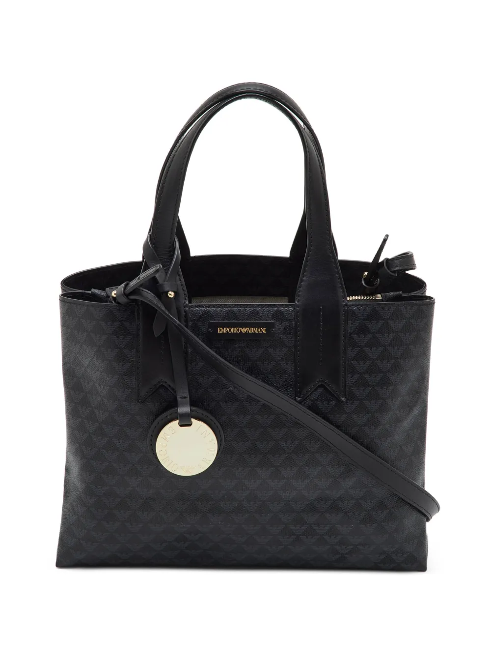 Emporio Armani Pre-Owned logo-charm tote bag - Nero