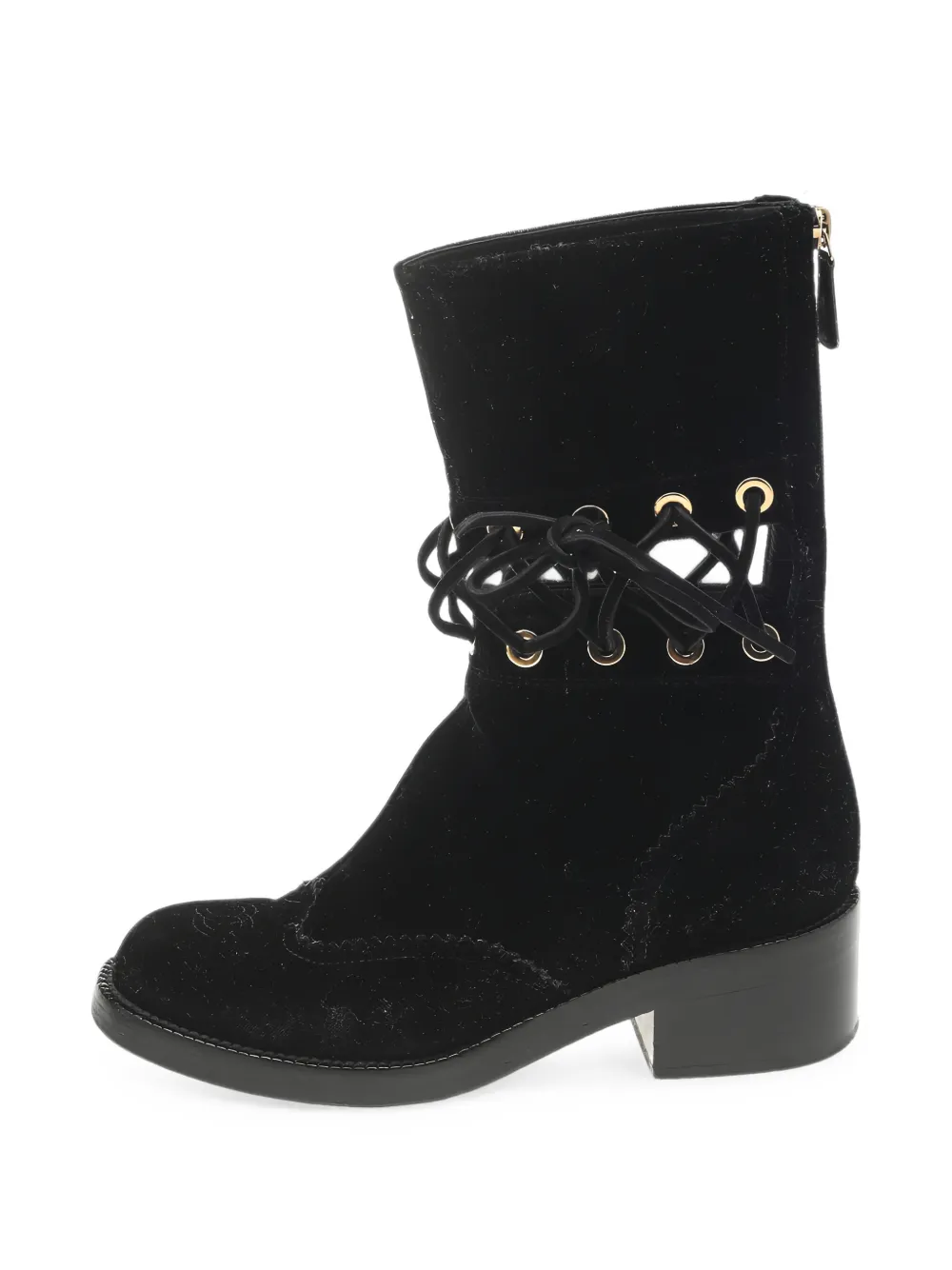 CHANEL Pre-Owned lace-up ankle boots - Schwarz