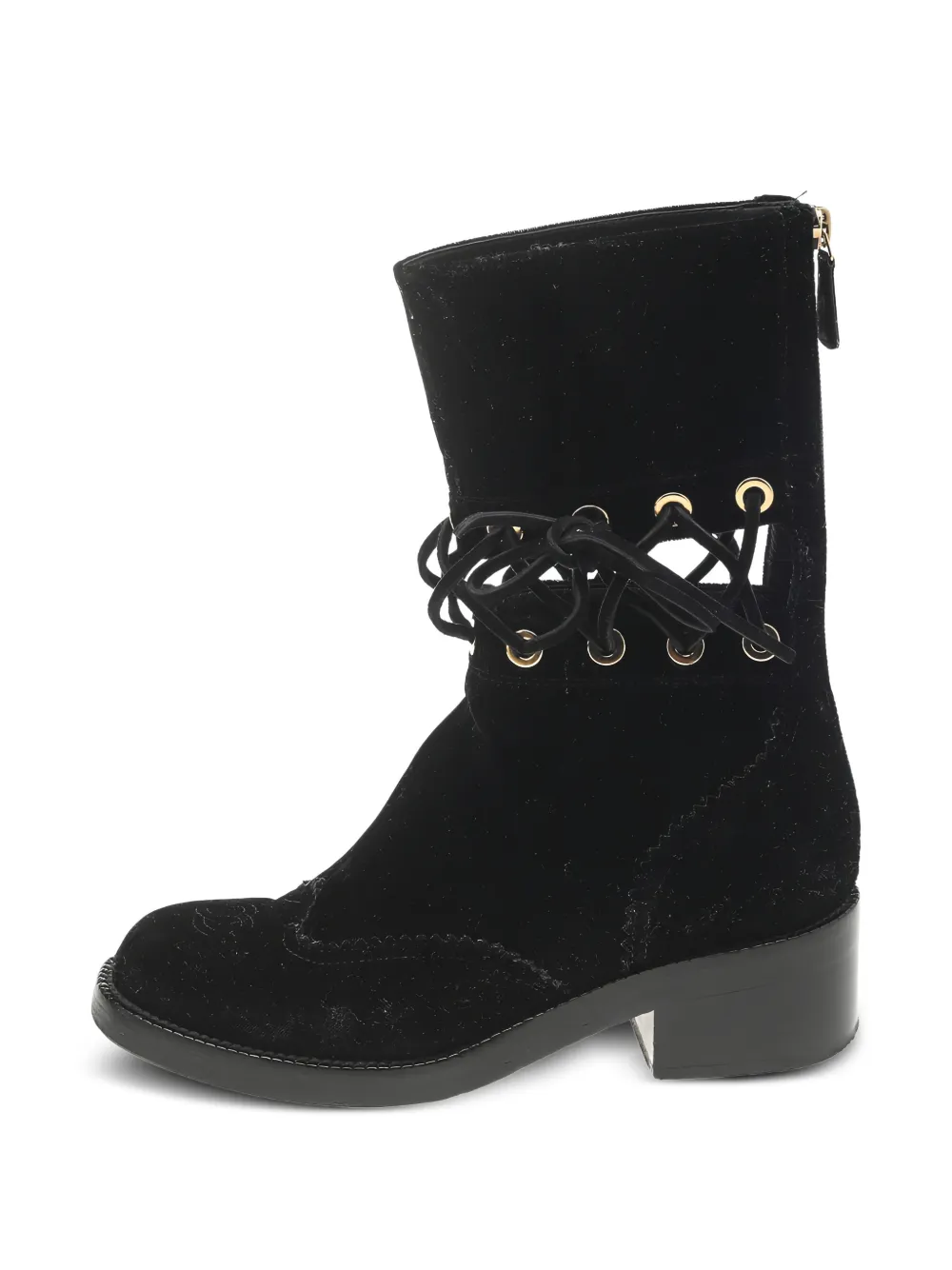 CHANEL Pre-Owned lace-up ankle boots - Nero