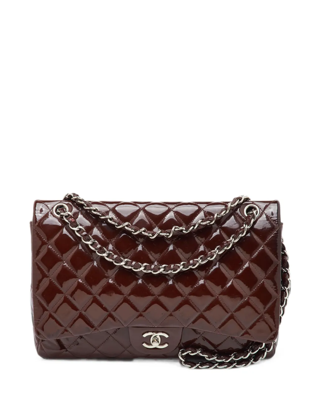 CHANEL Pre-Owned Borsa a spalla con battente e logo CC 2010-2011 - Rosso