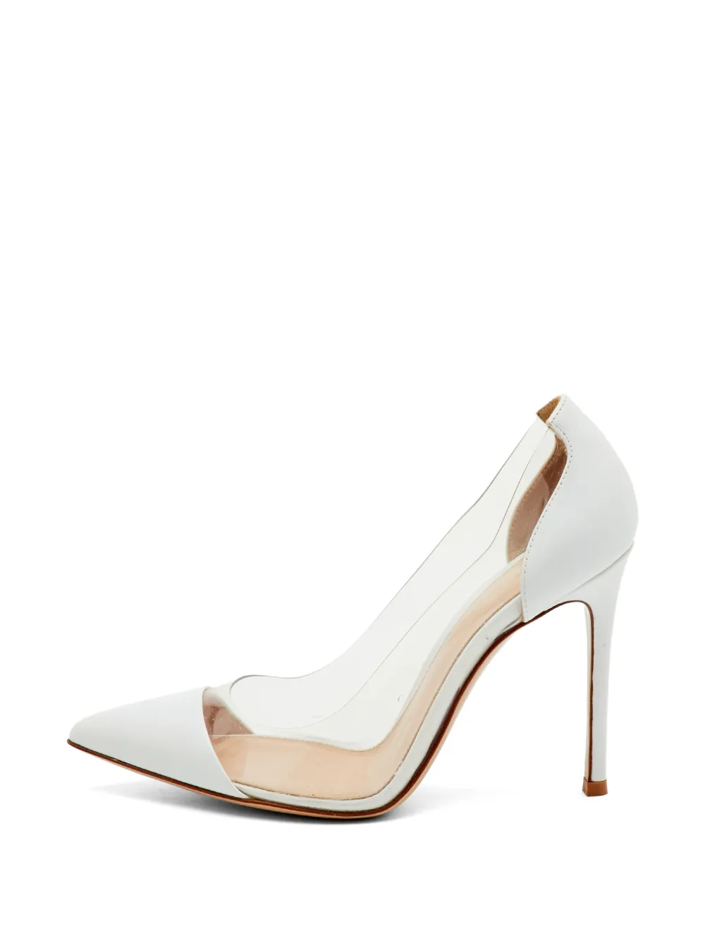 Gianvito Rossi Plexi pointed-toe pumps - Weiß