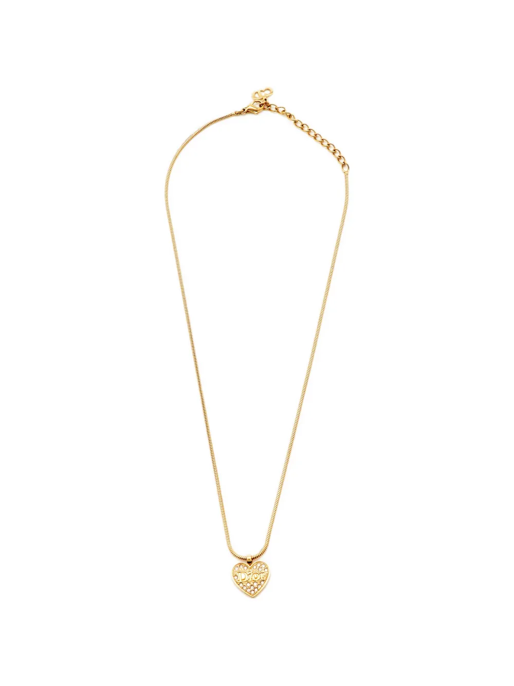 Christian Dior Pre-Owned heart-pendant necklace - Gold