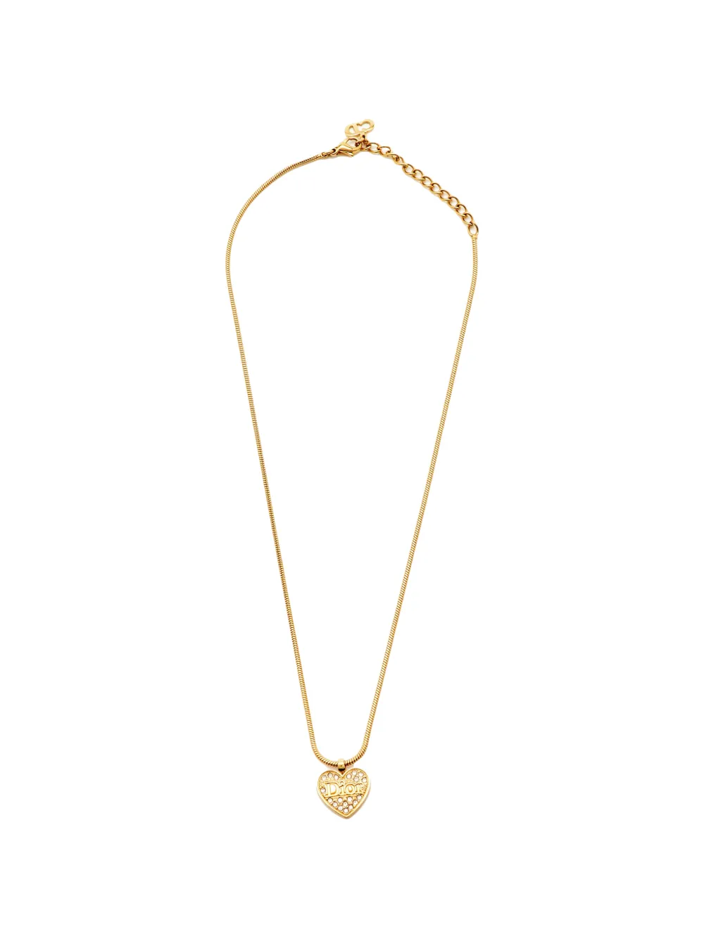 Christian Dior Pre-Owned heart-pendant necklace - Gold