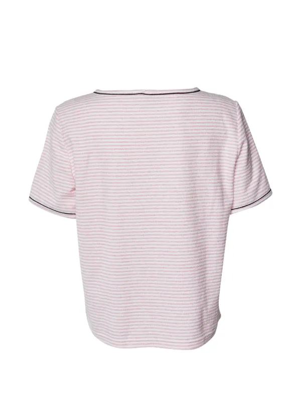 CHANEL Pre-Owned La Pausa Striped T-shirt | White | FARFETCH