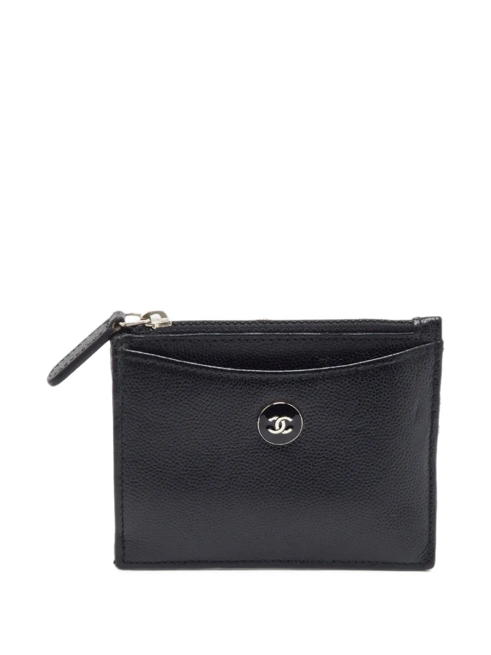 CHANEL Pre-Owned CC-button card case - Black