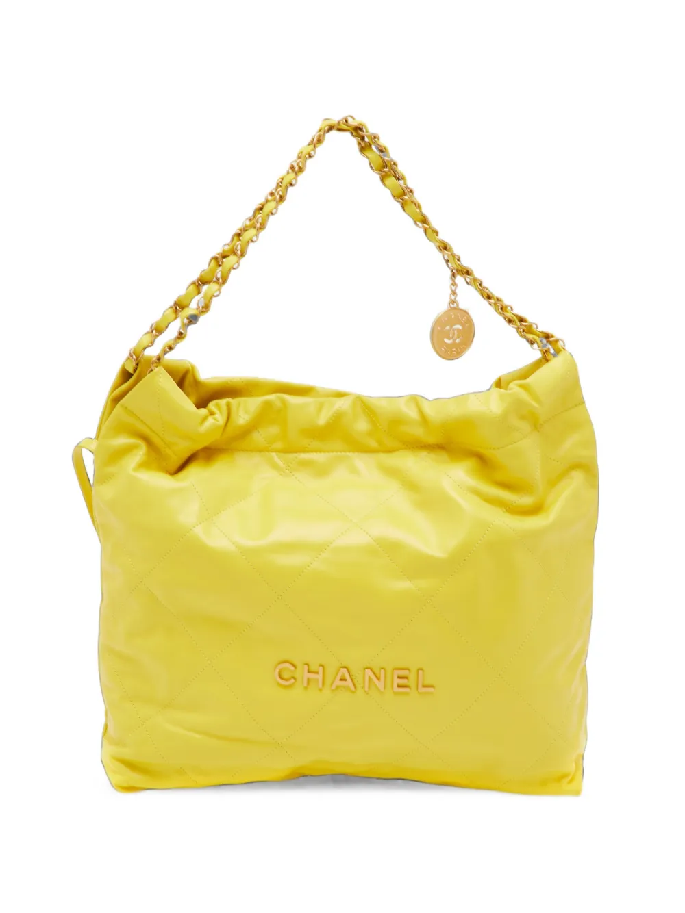 CHANEL Pre-Owned 22 quilted medium shoulder bag - Gelb