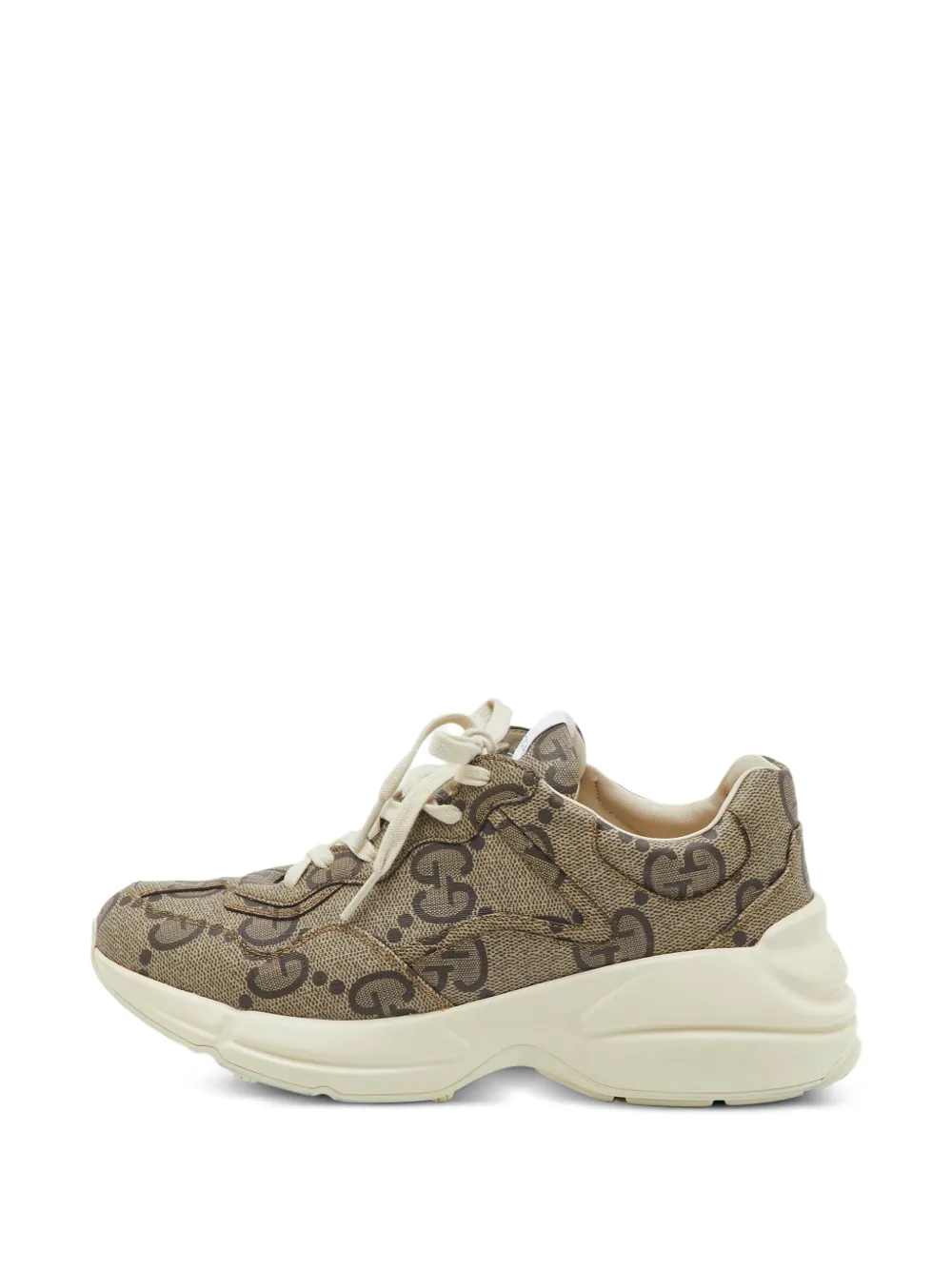 Gucci Pre-Owned Jumbo GG Supreme Rhyton Sneakers - Nude