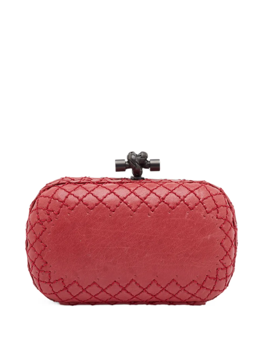 Bottega Veneta Pre-Owned Knot Intrecciato clutch bag - Rot