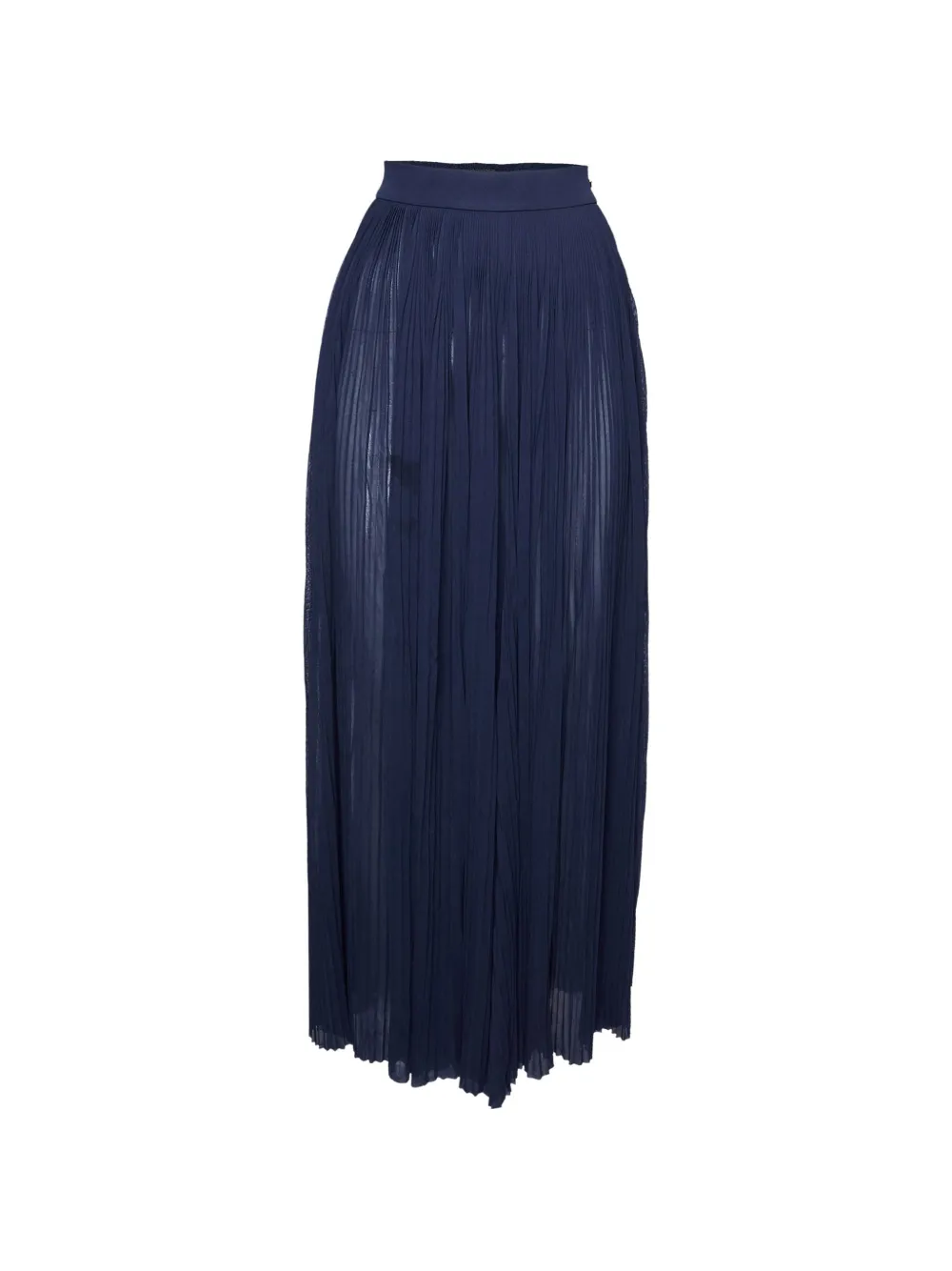 CHANEL Pre-Owned pleated jersey palazzo pants - Blu