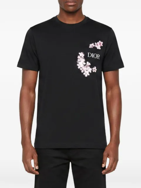 Christian Dior Pre-Owned x Sorayama flower-detail T-shirt