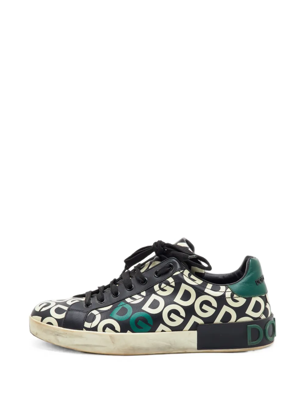 Dolce & Gabbana Pre-Owned Portofino DG Mania lace-up sneakers - Schwarz