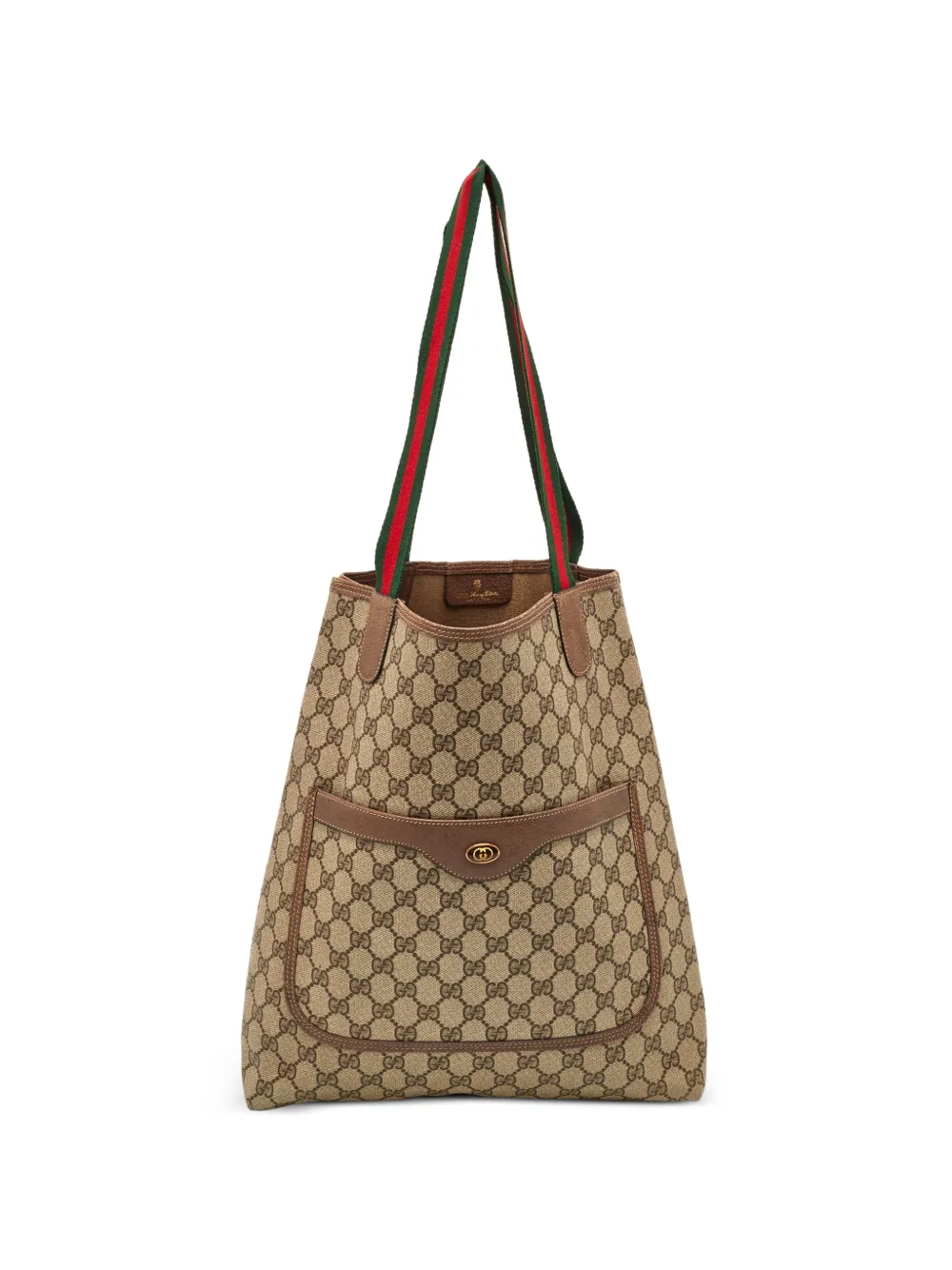 Gucci Pre-Owned Web Sherry Line GG Supreme shoulder bag - Toni neutri