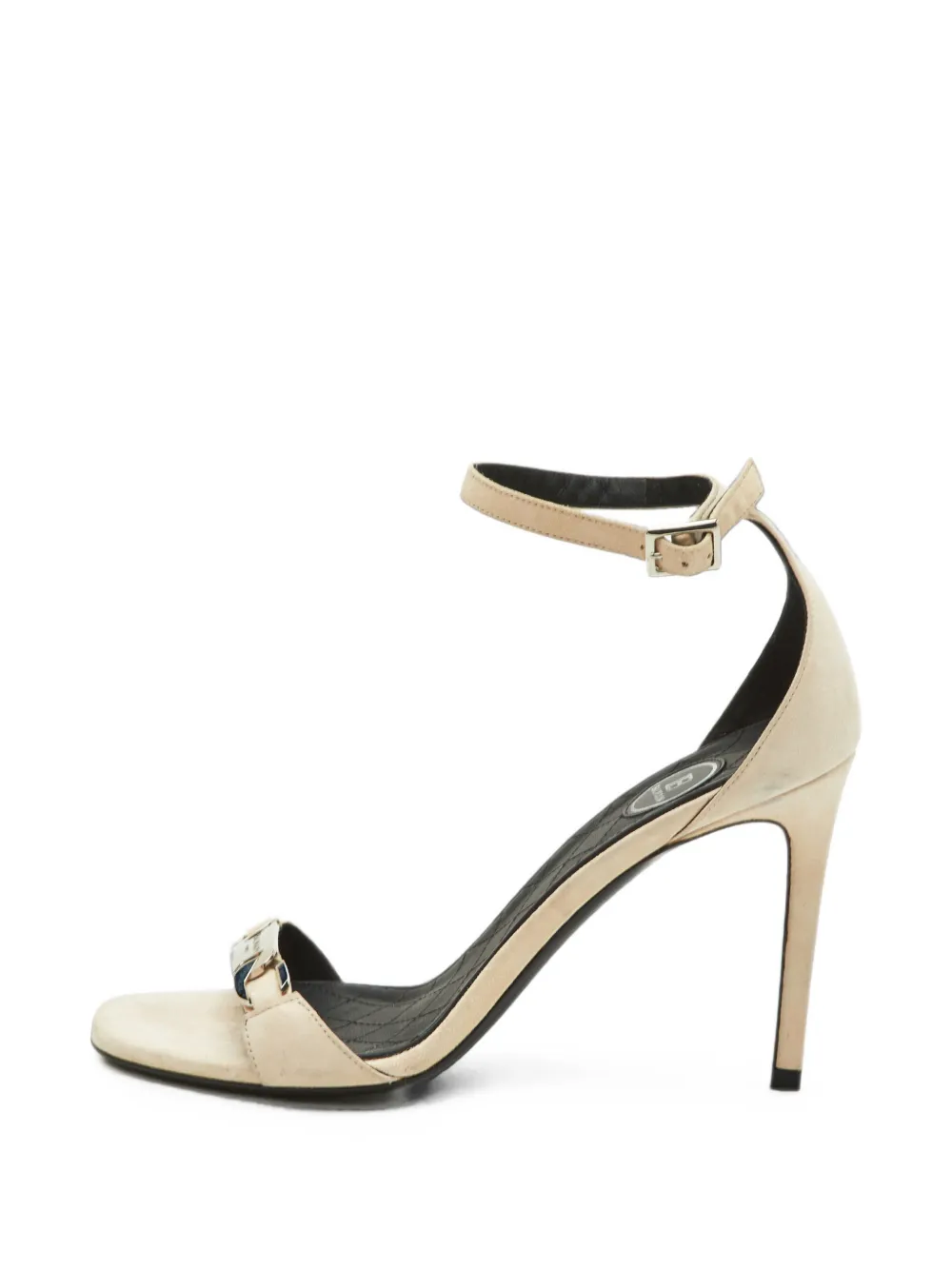Balmain Pre-Owned B-Chain strap sandals - Nude