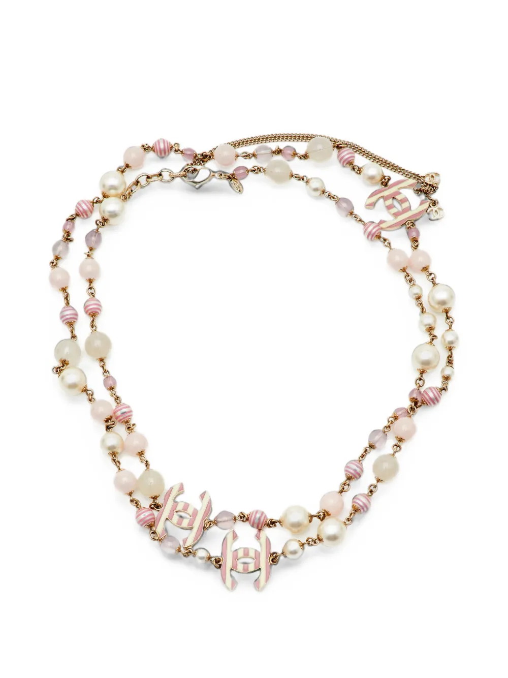 CHANEL Pre-Owned CC beaded necklace - Gold