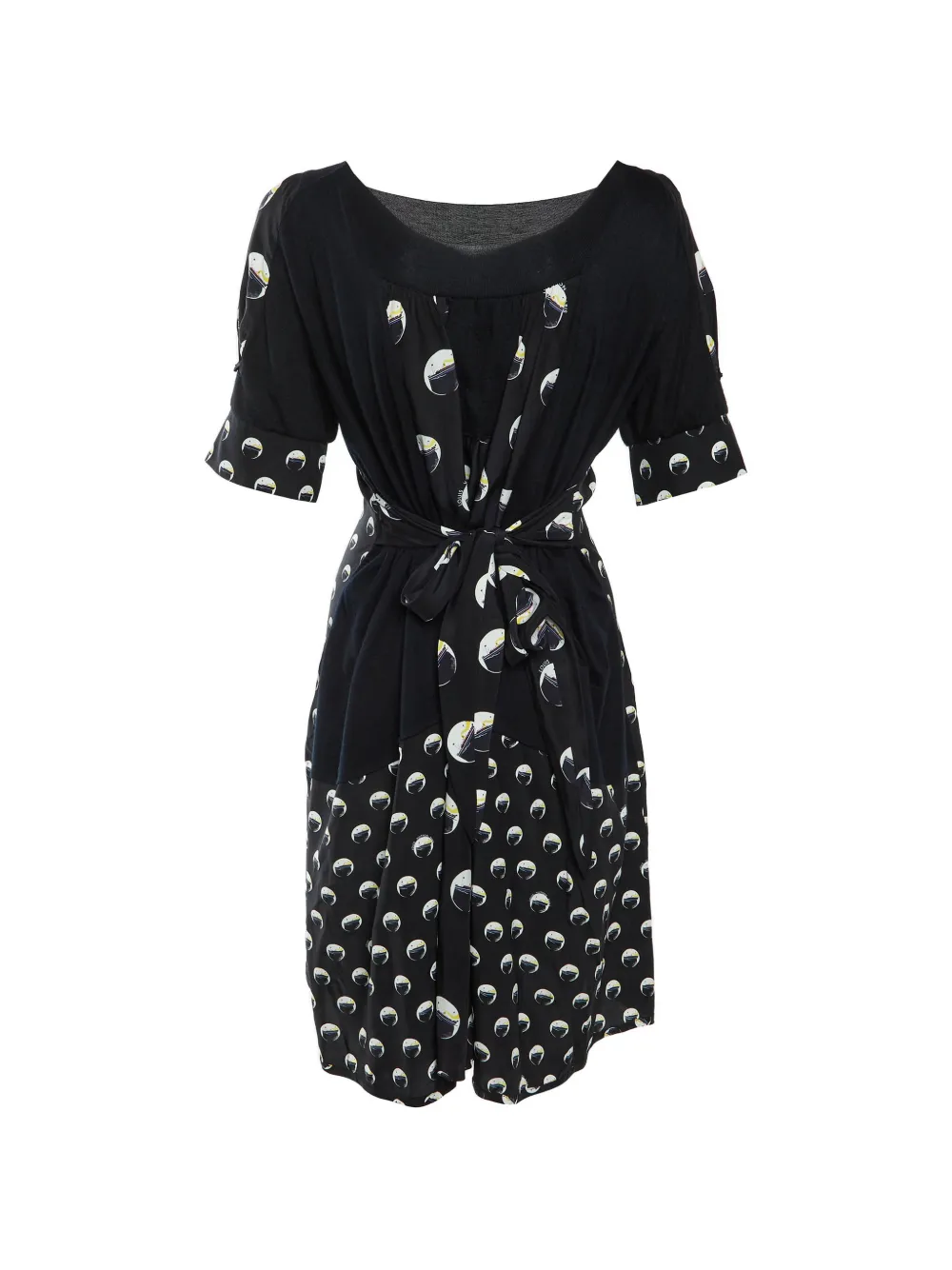 Louis Vuitton Pre-Owned printed paneled shift dress - Nero