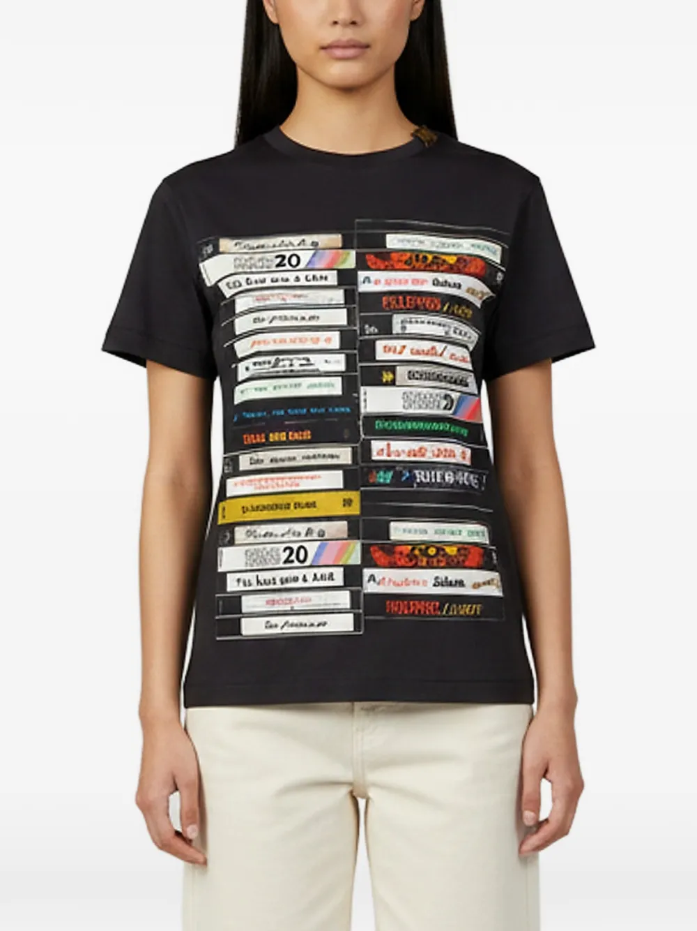 Louis Vuitton Pre-Owned 2020 VHS-print T-shirt - Nero