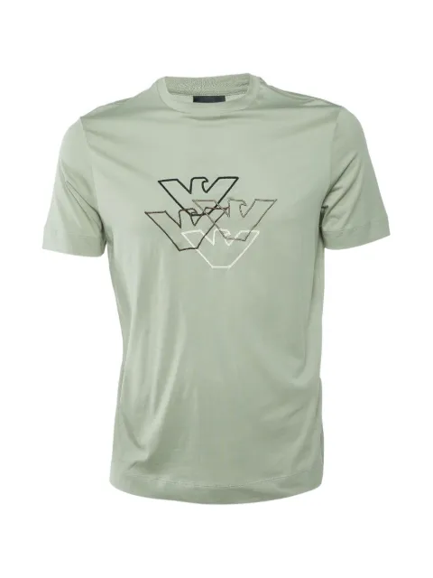 Emporio Armani Pre-Owned Eagle embroidered T-shirt