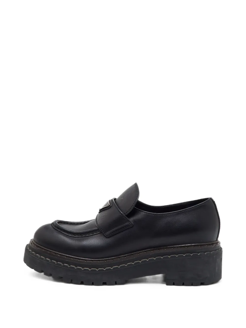 Prada Pre-Owned Triangle platform loafers - Nero