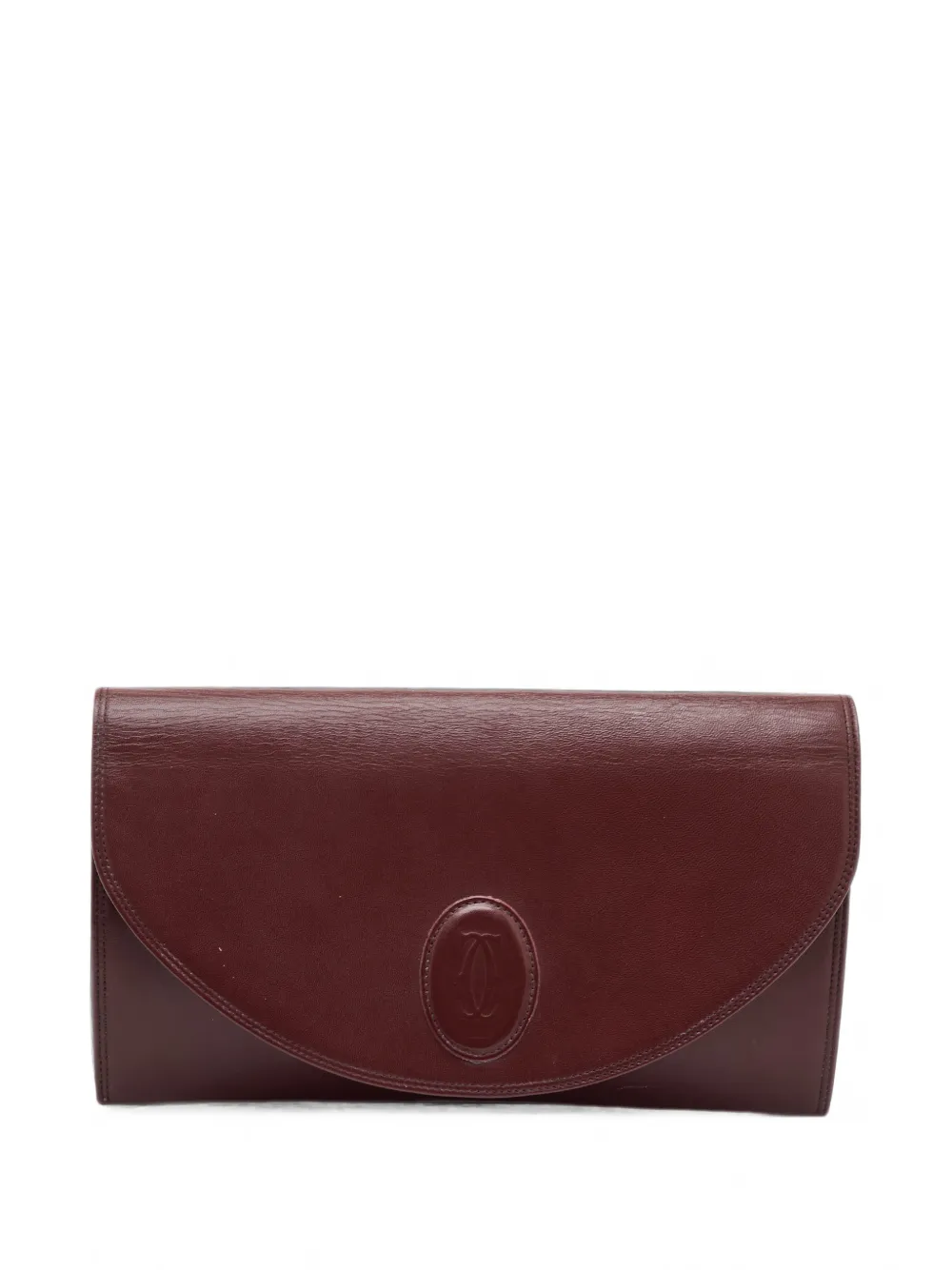 Cartier Must de Cartier oval emblem clutch bag - Rot