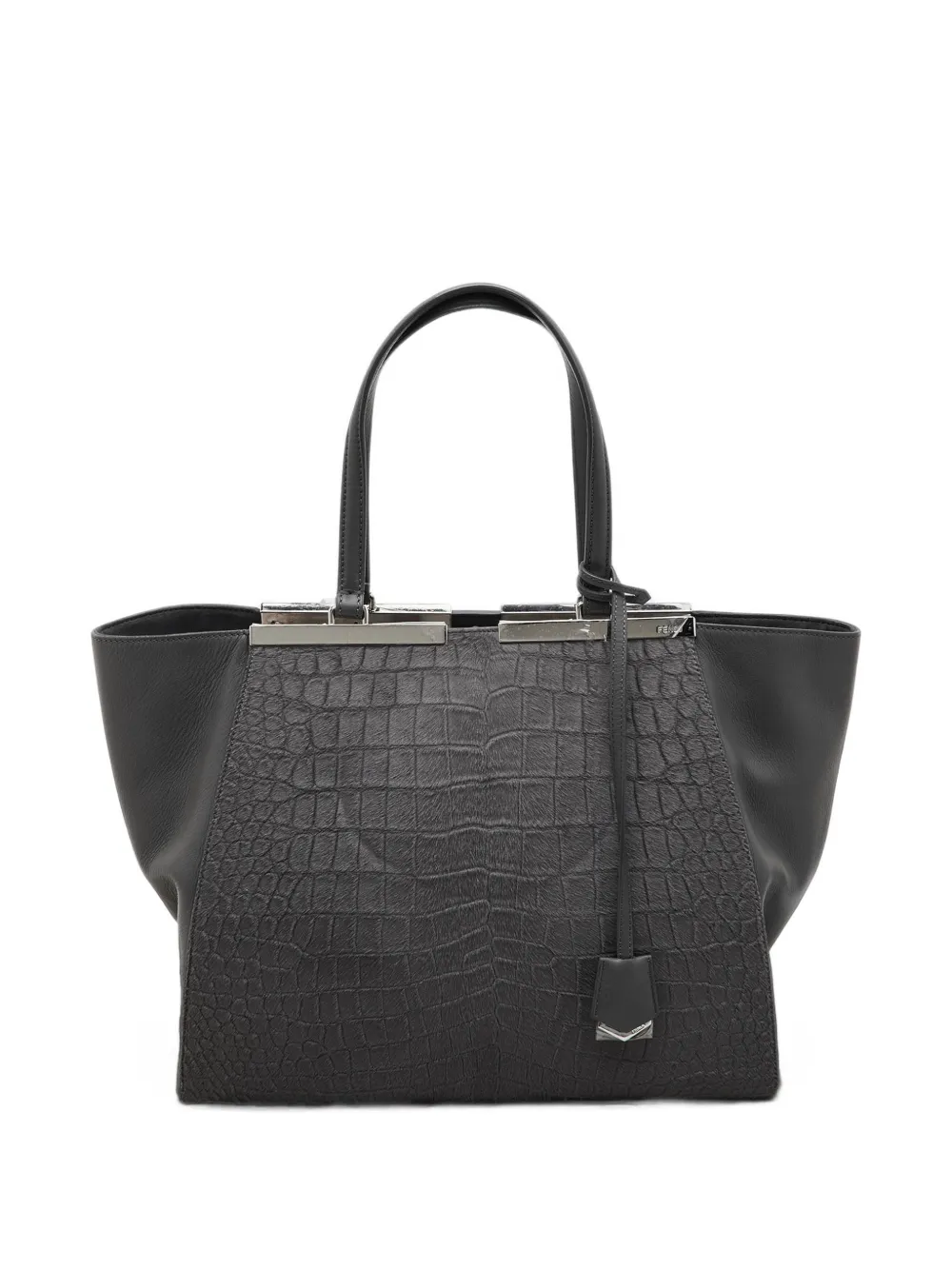 Fendi Pre-Owned 2014 large 3Jours croc-embossed tote bag - Grau