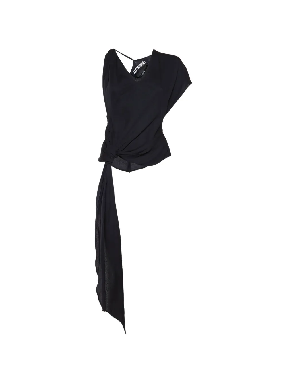 Jacquemus Pre-Owned Le Souk draped asymmetric top - Grigio